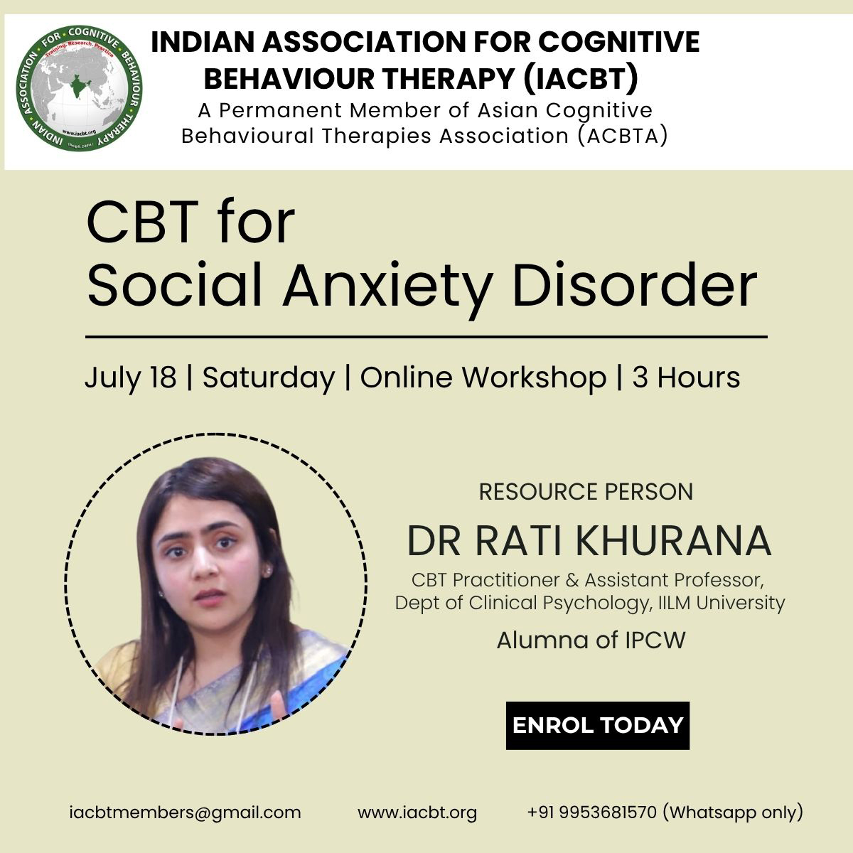 CBT for Social Anxiety Disorder workshop