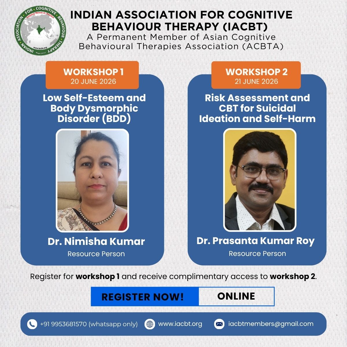 Low Self-Esteem, BDD and Suicide Risk Assessment workshops